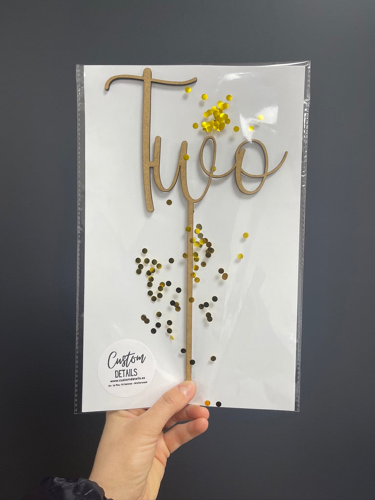 Topper cakes de madera