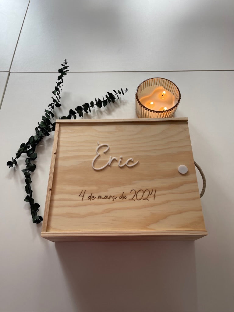 Caja madera natural