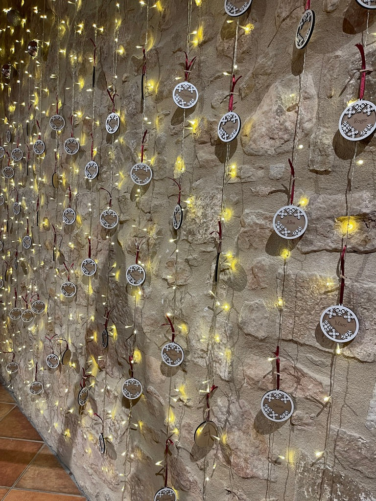 Bola árbol de Navidad copo blanca