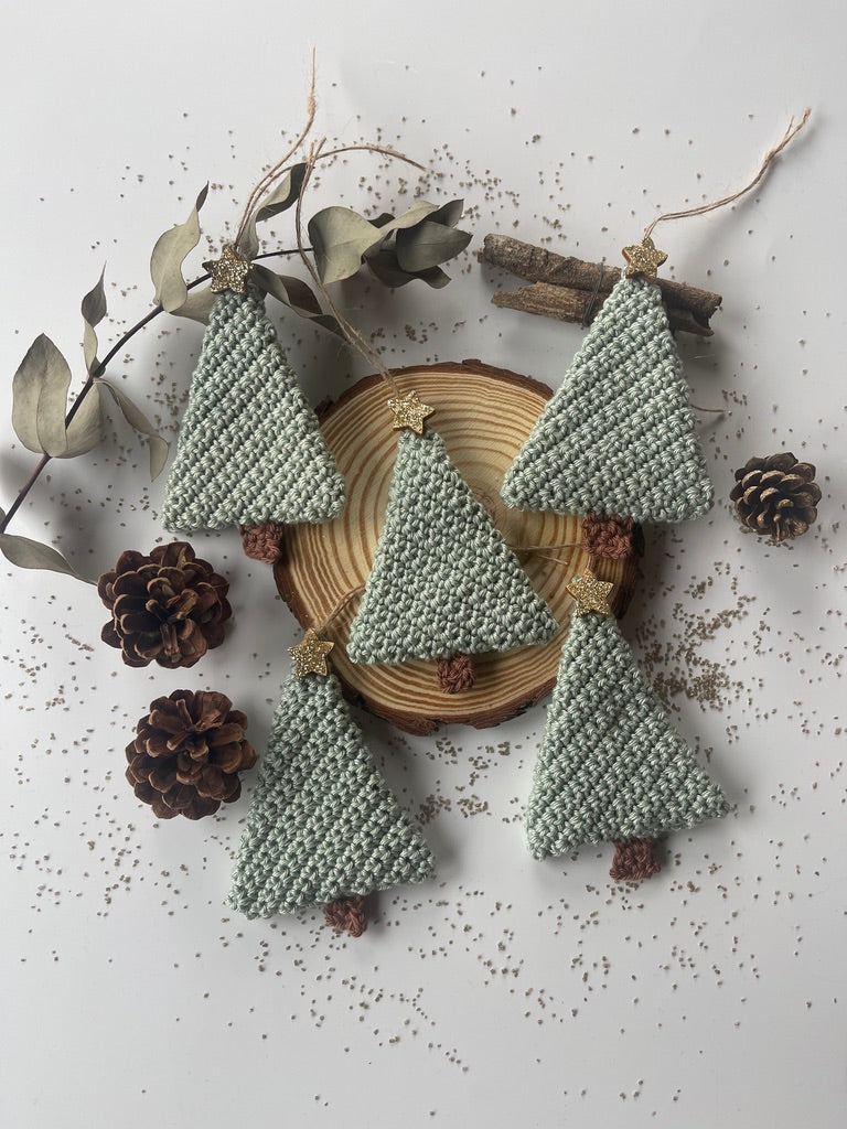 Bolas de crochet Árbol de Navidad guirnalda
