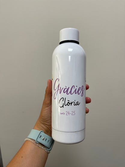 Botella manos y nombres