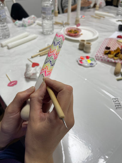 Taller pinta tus velas LUZ NEGRA