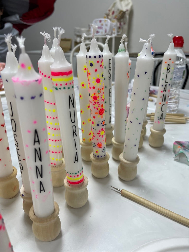 Taller pinta tus velas LUZ NEGRA
