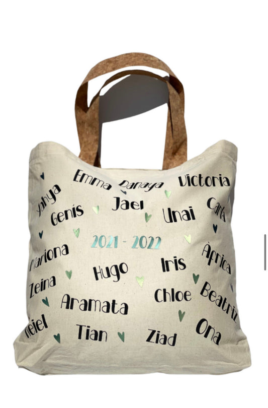 Bolsa con nombres