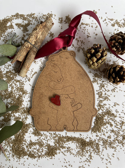 Bola de Navidad Família de osos