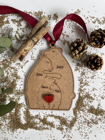 Bola de Navidad Família de osos