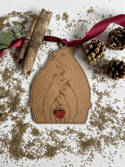 Bola de Navidad Família de osos