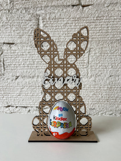 Conejo de Madera con Rata y Huevo de Pascua