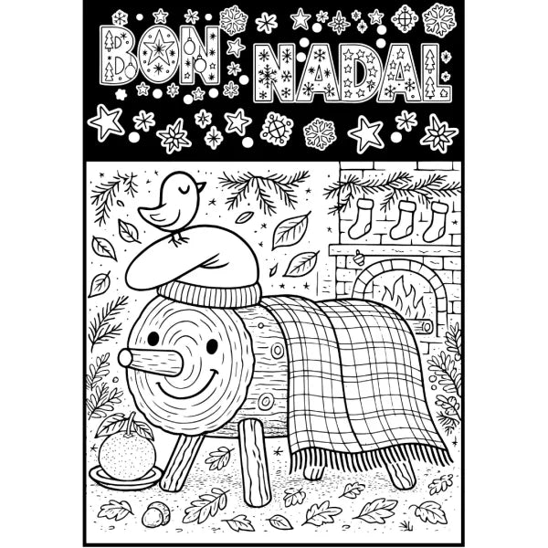 Lámina terciopelo Navidad Tió de Nadal