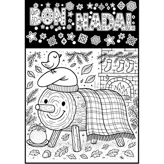 Lámina terciopelo Navidad Tió de Nadal