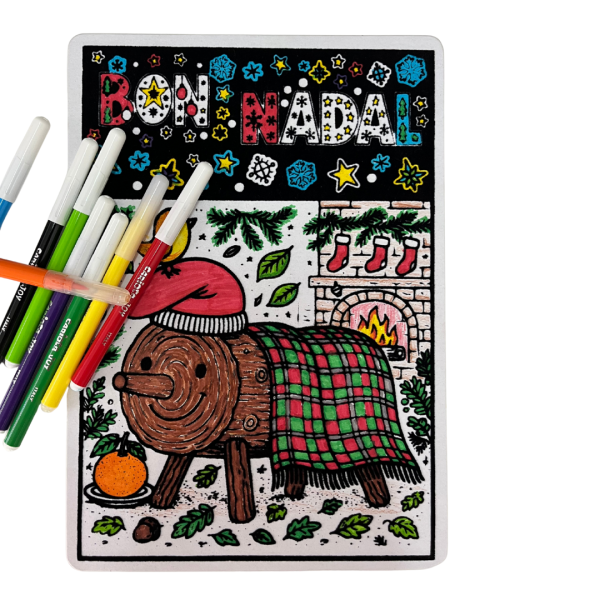 Lámina terciopelo Navidad Tió de Nadal