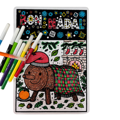 Lámina terciopelo Navidad Tió de Nadal